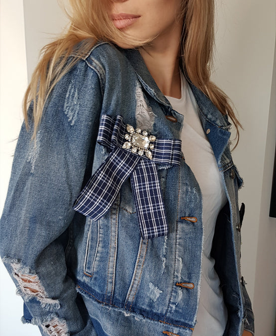 GJD - (SHREDDED DENIM JACKET)