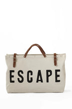 GJES CANVAS WEEKENDER NATURAL -BLACK $175.00