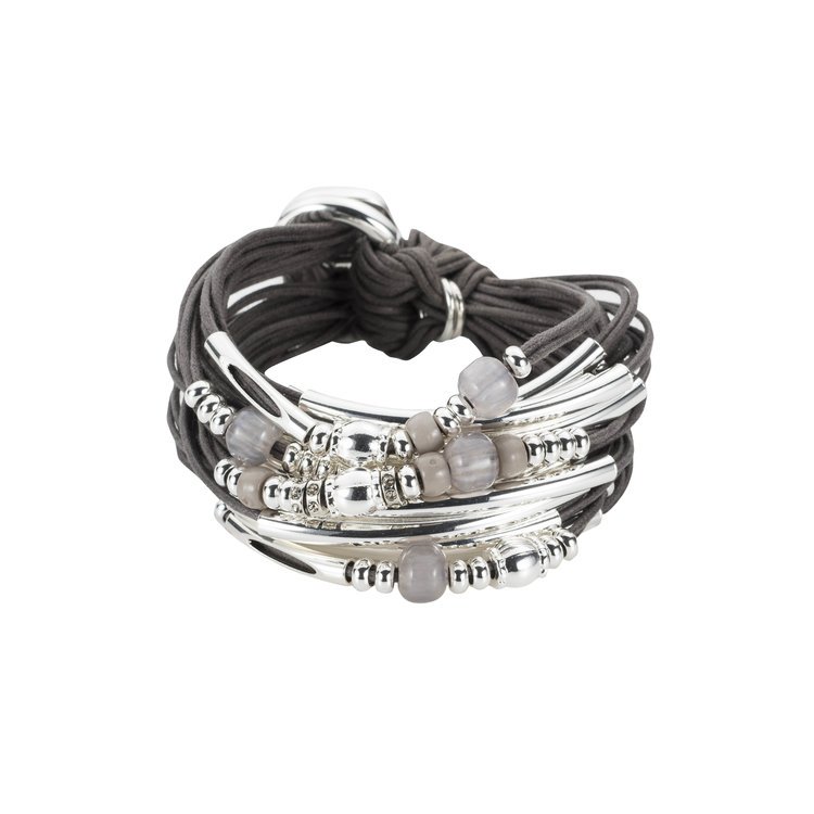 rb88s -slate grey beads and tubes bracelet | Buy Gillian Julius