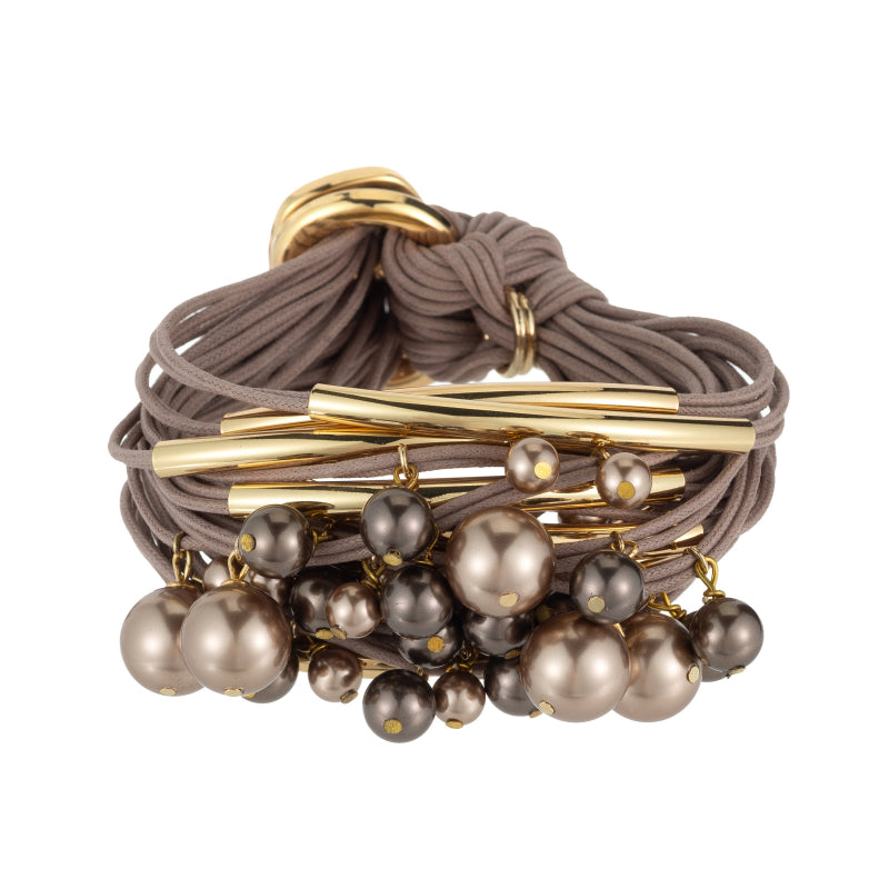 tonal taupe crystal pearls