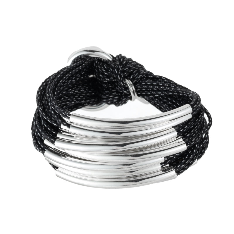 metallic cord silver tubes