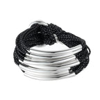 metallic cord silver tubes