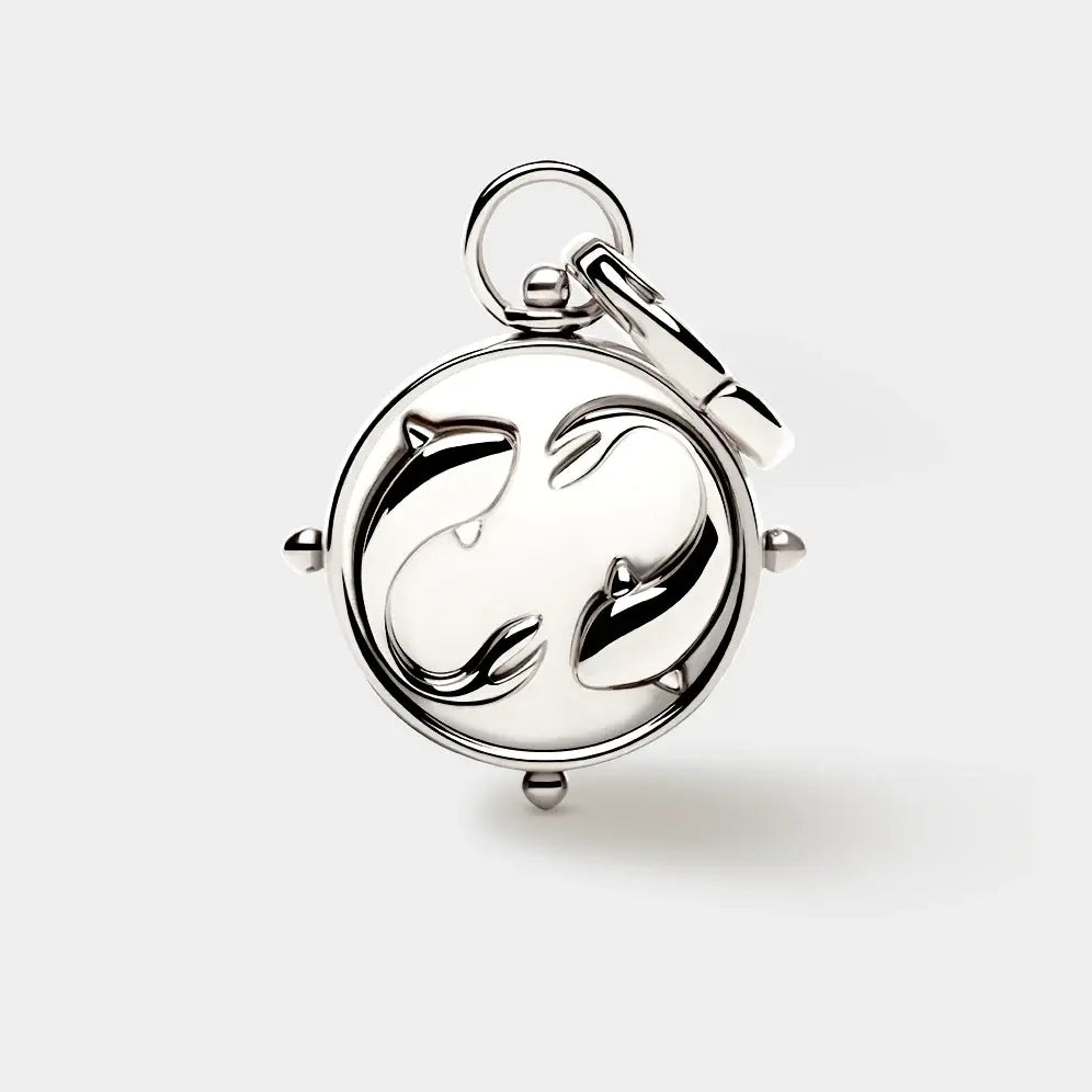 Zodiac 2 Sided Charm Silver