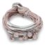 bracelet with opaque and clear crystal;